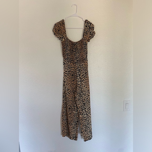 Faithfull The Brand Della Leopard Print Jumpsuit XS/2 - Picture 6 of 12